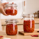WELLMEET chili sauce special jar chopped pepper bottle garlic sauce fermentation food grade glass sealed jar home-made pickles 1000ML thickened glass silicone seal
