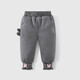 JELLYBABY velvet cartoon ribbed solid color cotton pants, winter baby pants, girls' sports warm pants, legged pants