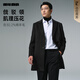 Lilang texture jacquard woolen coat men's mid-length winter woolen coat business men's wool coat