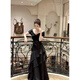 GJFDGood Job Rubens Holiday French black one-shoulder light luxury dress niche dress fishtail skirt porcelain black L