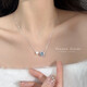 Lanlian Quality Aquamarine Necklace Freshwater Pearl Silver Jewelry Women's 2025 New Accessories Exquisite Pendant Summer Silver Necklace