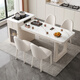 YIQICHENGPIN slate island table integrated household retractable small-sized cream island kitchen multi-functional guide table island table rail socket double hole tea stove 1.4 meters single island table