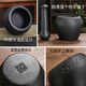 He Jiagong natural black gold stone, old-fashioned stone mortar, garlic pounder, stone cup, garlic mortar, chili pepper bowl, grinder, stone scoop, black gold stone outer diameter 13, plain style, water drop shape design