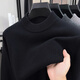 
100% wool men's thickened wool sweater for men in winter half-high neck warm sweater for middle-aged men pull-up base shirt BE-GHG900 black gray M (165) Recommended 90-125Jin [Jin equals 0.5 kg]