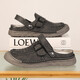 Sandalen Herren trendy Outdoor-Sportarten Kleidung Bag-Toe Casual Schuhe Pantoffeln 2025 Neue Sommer atmungsablöschbare Männer Beachschuhe schwarz [Mikrofaserleder A673] 44