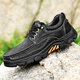 Western Region Camel (VANCAMEL) outdoor men's shoes breathable cowhide large leather shoes waterproof thick sole soft sole dad's shoes work shoes sports mountaineering DWW-6198 black 42