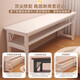 Long table solid wood computer table rectangular bedroom simple rental house solid wood table student writing home desk thickened solid wood warm white 80cm