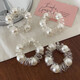 High-end pearl phone cord hair band for women new style hair tie headband for women rubber band high-end headwear FQ152-Pearl phone cord 3 pcs