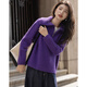Demana Secret of Warmth Winter Simple Half-Zip Lapel Sweater Loose Sheep Wool Sweater Women's Top
