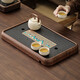 Black gold stone tea tray for home living room rectangular high-end kung fu tray small dry brewing tea table water storage type wood grain Yuanshan tea tray-39*26*5cm small size
