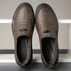 Factory direct sales leather shoes men's formal shoes business casual shoes genuine leather soft sole non-slip driving shoes dad shoes khaki 42