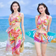 Bikini swimsuit for women 2025 new three-piece set, sexy hot spring, hot steel ring, small breasts, gathered seaside vacation style, pink-8944 two-piece three-piece set L recommended 105-120 Jin Jin equals 0.5 kg