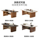 Genji Muyu solid wood slate coffee table living room tea table home tea table (oak walnut color) 1.3m slate coffee table (ivory white)