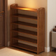 Sizhuge simple bamboo shoe rack multi-layer household doorway storage rack small narrow shoe rack indoor shoe cabinet for rental housing brown 5 layers 80 stable load-bearing