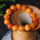 Kou Shiye New Natural Amber Russian Material Beeswax Chicken Oil Yellow Bracelet Beeswax Bracelet Authentic Hand-Held Comes with Certificate Old Wax 18mm (Magnificent Men's Style) Approximately 46 Grams