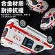 He Jiagong 120 ambulance toy car boy alloy large simulation police car child girl doctor rescue car model with minifigure gift pack 5 door ambulance with fire/police car/ambulance