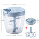 Hand-pulled meat grinder household small mixer juicer multi-function stuffing machine 900ml hand-pulled vegetable shredder Nordic blue