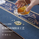 Luo Yijia (Lorica) New Chinese style table flag, tea table cushion, tea table long tea table tablecloth, Zen tea flag, tea mat, tea tablecloth, Mingyueqingfeng-Blue_Waterproof model, table flag 33*120cm, suitable for table length 0.4m-0.7m