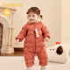 Ropa para niños de Balabala para bebés onesie de chaqueta delgada ropa de bebé 2025 ropa de invierno abrazando ropa arrastrándose ropa y niñas lindas divertidas halcones de cita con rojo - pato blanco down 90 cm - 47g cantidad de llenado