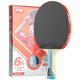 Double Happiness table tennis racket Red Double Happiness three-star four-star five-star single racket professional and authentic Double Happiness table tennis racket for students 3 stars Double Happiness horizontal racket (single) comes with 6 balls and 1 racket package