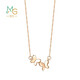 Chow Sang Sang Butterfly Colored Gold Necklace Mint 18K Rose Gold Flying Double Pendant with Chain 91093N Pricing 45cm