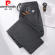 Pierre Cardin dark gray spring and autumn casual pants for men 2025 autumn men's pants elastic waist loose sports sweatpants men's straight pants dark gray M suitable for 100-125Jin Jin equals 0.5 kg