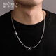 Shengshi Qiyuan pt999 platinum necklace men's clavicle chain solid platinum necklace men's platinum 999 necklace pure platinum full platinum pt999 21-22 grams long 50cm thick 2.0mm