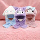 Charlotte Bear Xalorxion Bufanda de sombrero infantil Juego de dos piezas Guantes de bufanda de bufanda de tres piezas Guantes de una pieza de un beque de gorro de animación de bufanda de una pieza [Kulomi] One Size 1