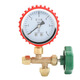 Air conditioning fluorine-filled pressure gauge three-way fluorinated gauge valve refrigerant meter 25kg refrigerator pressure gauge 488 nitrogen pressure gauge metric gauge (25KG) complete set with nuts