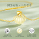 Lao Fengxiang Apricot Silver Necklace for Women Hetian Jade Pendant Light Luxury High-end Jewelry Anniversary Birthday Gift for Girlfriend and Wife This Life’s Apricot Necklace* Brand Gift Box