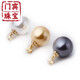 Menbian quality 18k pearl pendant necklace silver buckle plated with 18K gold single natural shell bead single bead for women white gold holder 16-16mm