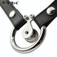 Bestia de sueño doble twist u uña de acero inoxidable placa plana negra de electrodo sm sexo macho abstinence prevención de escape castigo cb 15850 mm Bola de anillo de sujeción sólido