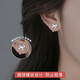 Bai Qixin Bow Earrings S999 Sterling Silver Silver Needle Hollow Earrings Women's Light Luxury Versatile High-end Fashion Ear Bone Nails Bow Earrings Pair