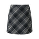 Sancai 2025 Autumn New Retro Plaid Woolen Skirt High Waist Slim A-Line Skirt Slimming Short Skirt M Silent Gray Plaid Pre-sale Send within 15 days of payment M 160/68A