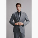 HECHTER suit men's 100% wool suit spring and autumn business formal wear comfortable and easy to care for men gray (trousers) 50