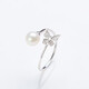 The lowest butterfly ring in the whole network S925 silver freshwater pearl 7-8MM exquisite gift box freshwater pearl 7-8MM S925 silver butterfly ring