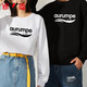 Yalu new couple's sweatshirt autumn and winter clothes for men and women in the same style casual loose printed long-sleeved T-shirt H23 black XL (recommended 125-140Jin Jin equals 0.5 kg)