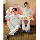 Gongdie Light and Soft Disney Stitch Couple Pajamas Women's Long Sleeve Men's Spring and Autumn Suit Home Clothing Outerwear