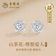 Lao Fengxiang Camellia Silver Earrings Women's Earrings Earrings Rings Women's 2025 New Birthday Gift Anniversary for Girlfriend and Wife Lao Fengxiang Brand Gift Box Camellia Earrings