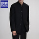 ROMON New Chinese-style tunic men's jacket, stand-up collar jacket for young and middle-aged people, suit, trendy jacket, four-season pass, black (single suit), high quality, ready for sale in seconds, L 115-130Jin Jin is equal to 0.5 kg