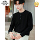 Classic car (LAOYECHE) old money style woolen sweater Henry collar sweater for men 2025 new old money style bottoming sweater casual warm anti-vegan color M