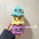
Cute expression cartoon flip face change octopus pendant student couple gift plush doll octopus keychain black grey