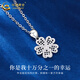 China Gold (CHINA GOLD) pt950 platinum necklace for women platinum lucky five-leaf clover pendant clavicle chain Valentine's Day birthday gift for girlfriend Platinum five-leaf clover pendant about 2.2g free sterling silver chain + rose gift box