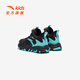 ANTA Children's Shoes Children's Cotton Shoes Boys' Sports Shoes 2025 Winter Shopping Mall Same Style Children's Shoes Plus Velvet Warm Snow Boots Boys Black/Fluorescent Aqua-2 Size 29