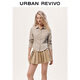 UR2026 Spring New Women's Casual Contrast Color Plaid Lapel Cardigan Shirt UYY250108 Khaki Brown Plaid S