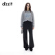 DZZIT Disu Sweater 2025 Winter New Girly Style Butterfly Print Beaded Decorative Top Women 3J4E4631B White XS