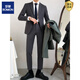 ROMON Korean style two-piece casual suit for men in autumn new handsome professional formal suit suit groomsmen dress apricot single-breasted (can change the size of top or pants alone) S (suit pants) 85-95Jin Jin is equal to 0.5 kg