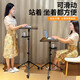 DOBOLY带滑轮笔记本电脑支架落地增高桌面置物架室内直播站立式办公工作 【带滑轮】胡桃面调高度角度笔记本支架+托盘