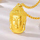 Junmin high quality Vietnamese sand gold plated 24K gold safe and sound Buddha head pendant for men and women, big day necklace, gold S