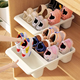 Yusenyi baby shoe box space-saving vertical shoe rack organization dormitory installation-free shoe cabinet home children's shoe storage artifact trial 1 pack upgraded to off-white trial 1 pack upgraded off-white